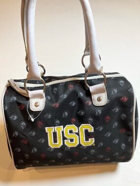 USC Black & White University Logo Satchel